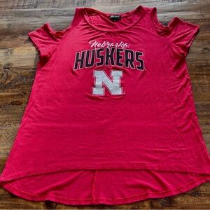 Nebraska Huskers Women's Open Shoulder Top